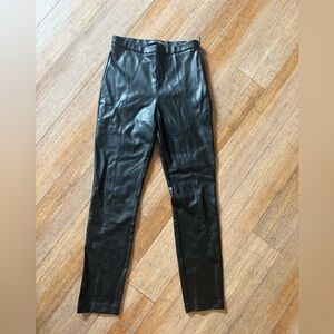 Zara Dark Faux Leather Leggings
